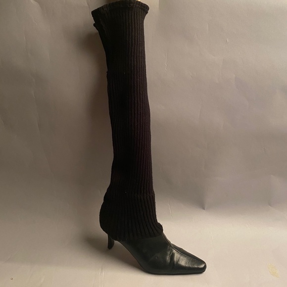 Above Knee Black Boots - Picture 2 of 8